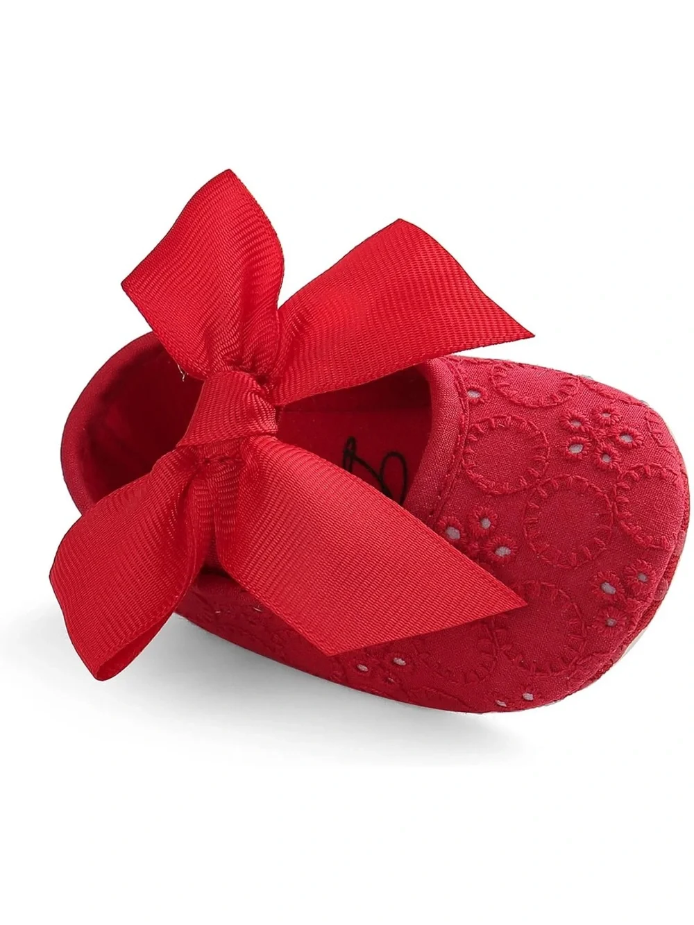 Red Bow Mary Jane Baby Shoes